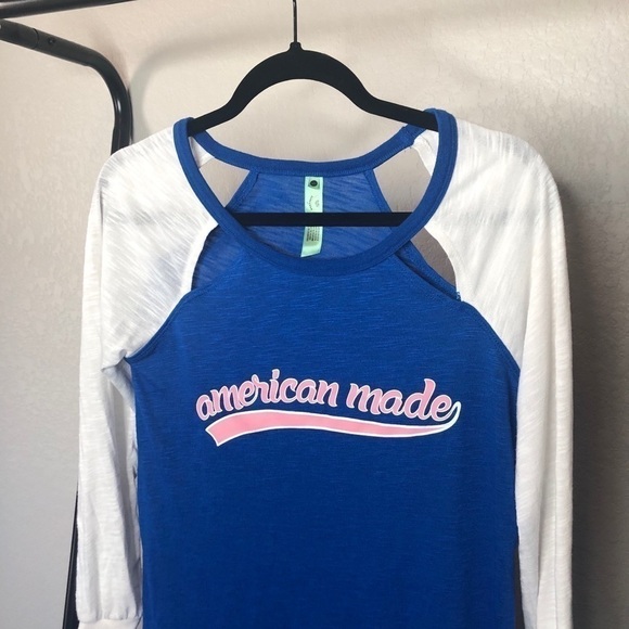 HONEYDEW Blue Cut Out Baseball Jersey Nightdress Sleep Shirt - Picture 2 of 5